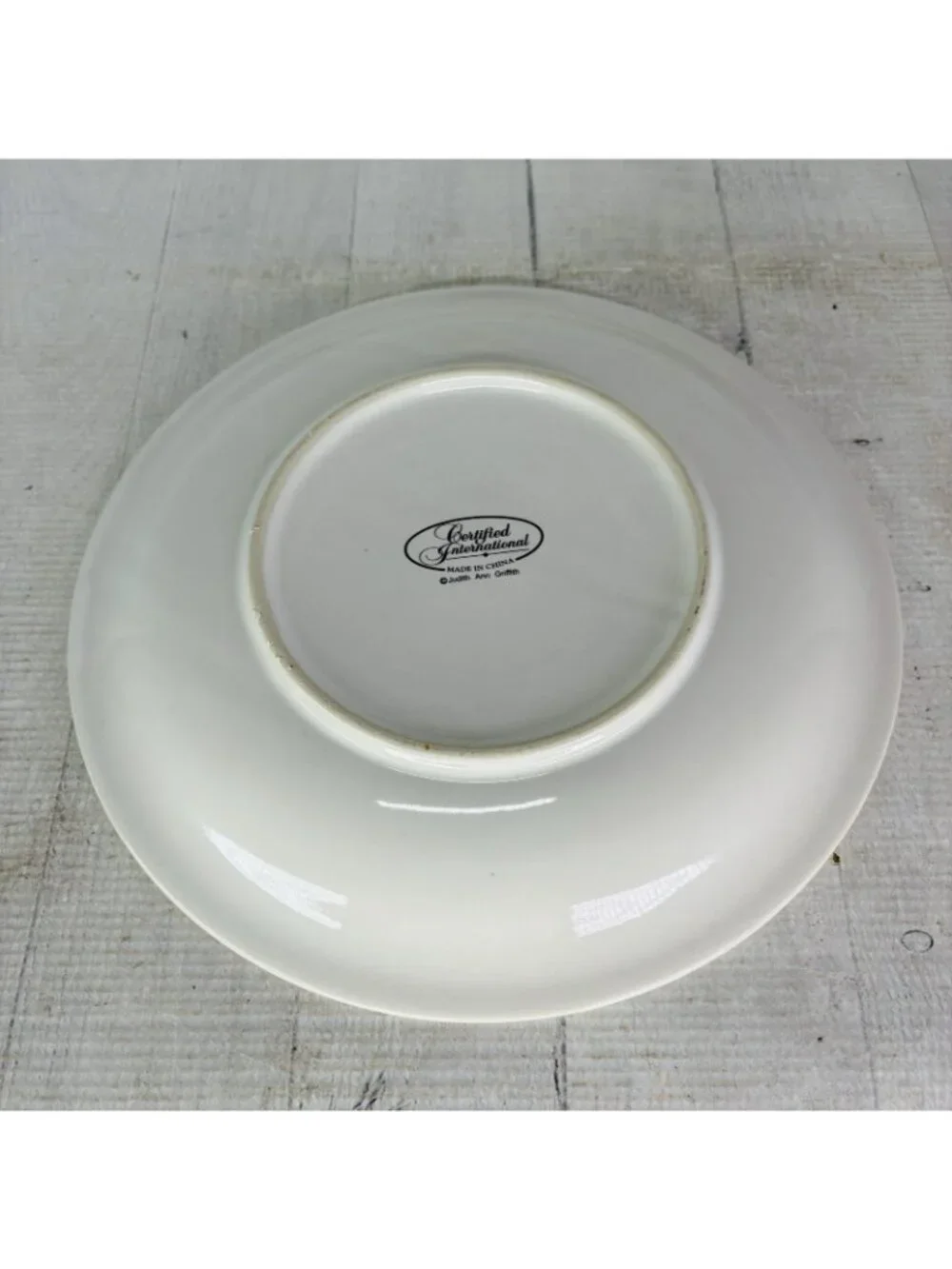 Certified Inter STARLIGHT SANTA Judith Griffith Christmas Dinner Plate Set 4 NEW